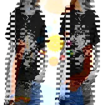 太陽系 惑星 宇宙 惑星 男の子 女の子 幼児 レディースTシャツ - Kawaiitshirt