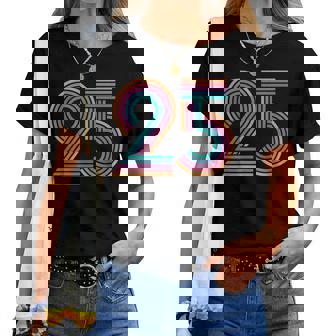 数字 25 25周年 男性 女性 25歳の誕生日 レディースTシャツ - Kawaiitshirt