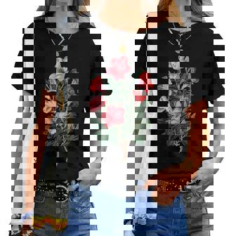 美しいツツジの花のイラストブルーム植物愛好家 長袖tシャツ レディースTシャツ - Kawaiitshirt