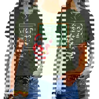 67 Teacher Christmas Santa Six Seven Meme Brainrot Math Joke Women T-shirt | Mazezy