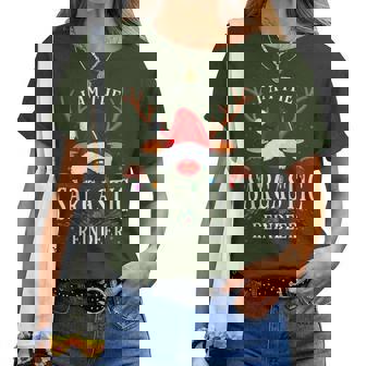 99 I Am The Sarcastic Reindeer -Adults Black Cotton Polyester Christmas Holiday Reindeer Women T-shirt - Thegiftio