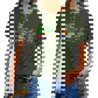 Dachshund Through The Snow Dachshund Dog Mom Christmas Women T-shirt | Mazezy