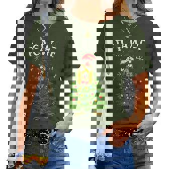 F-Caw-F Christmas Chicken Xmas Tree Womens Women T-shirt | Mazezy