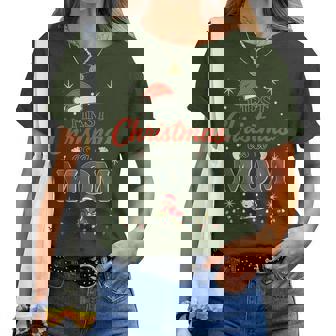 First Christmas As A Mom New Mommy Holiday Celebration Women T-shirt | Mazezy