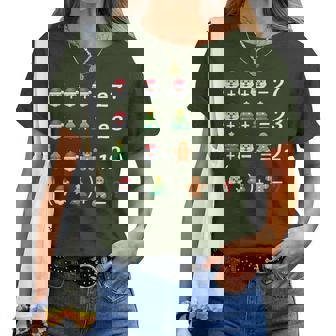 67 Meme Christmas Math Teacher Santa Six Seven Puzzle Women T-shirt | Mazezy