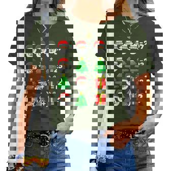 67 Santa Tree Math Teacher Christmas Xmas Humor Women T-shirt | Mazezy