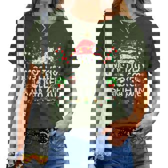 Most Likely To Offer Santa Wine Family Reunion Christmas Women T-shirt | Mazezy