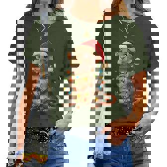 Rat Christmas Pajama Xmas Lights Animals Lover Women Women T-shirt | Mazezy