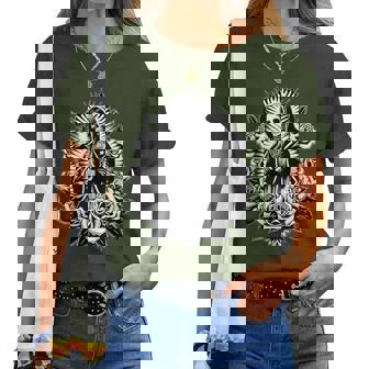 Santa Muerte Mexican Floral Saint Death Women T-shirt - Thegiftio