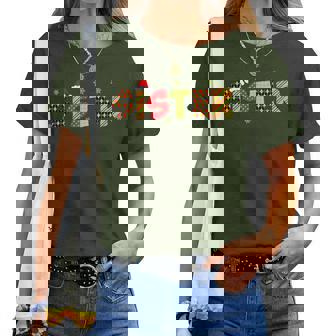 Sister Christmas Matching Christmas Family Party Pajama Women T-shirt | Mazezy