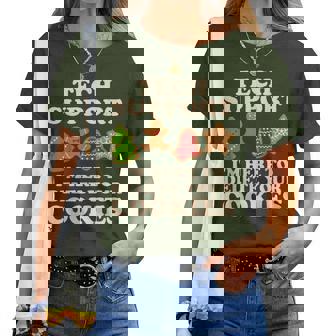 Tech Support Here To Delete Cookies Xmas Christmas Women T-shirt | Mazezy