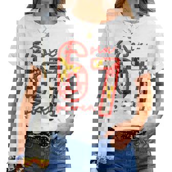 67 Meme Girls Preppy Aesthetic 6-7 Maryland Flag Women T-shirt | Mazezy