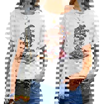 Coreano Ragazza Tradizionale Hanbok Mangiare Kimbab Maglietta da donna - Novitaregali