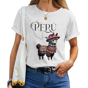 Cute Casual Peruvian Andean Novelty With Adorable Llama Women T-shirt | Mazezy