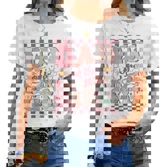 Dad Of The Birthday Girl Retro Family Groovy Birthday Party Women T-shirt | Mazezy