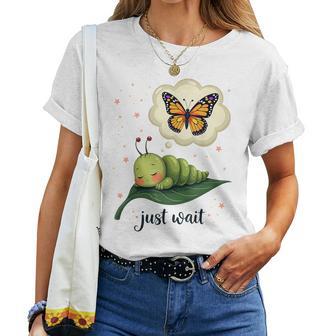 Dream Of The Caterpillar Cute Inspirational Butterfly Women T-shirt | Mazezy