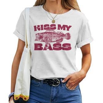 Kiss My-Bass Fishing Lover Bass Fisher Mens Women T-shirt | Mazezy