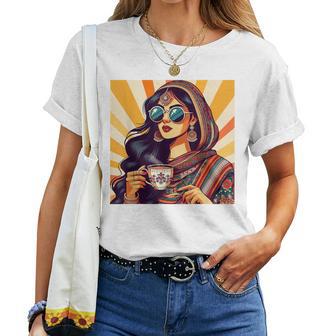 Indian Girl Indian Masala Chai Bollywood Meet Me In India Women T-shirt - Thegiftio UK