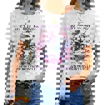 Just A Girl Who Loves Motorcycles Cute Rider Motorcycles Women T-shirt - Thegiftio