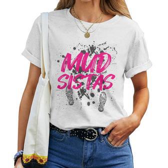 Mud Sistas Muddy Race Mud Run Women T-shirt - Thegiftio