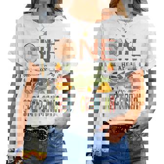 One Happy Great Grandma Camper 1St Birthday Boy Camping Women T-shirt | Mazezy