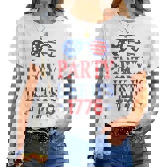 Party Like 1776 4Th Of July Usa Bandiera Americana Uomini Donne Maglietta da donna - Novitaregali