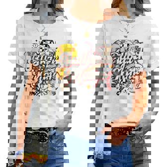 Retro Ballpark Mama Leopard Baseball Mom Softball Mom Women T-shirt | Mazezy