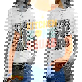 Retro Faded Pickleball Humor Kitchen Zone Squad Tri-Blend Women T-shirt | Mazezy