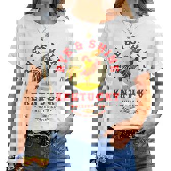 Rye & Shine Kentucky Bourbon Cool Whiskey Drinker Women T-shirt | Mazezy