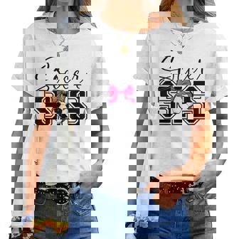 Soccer Sister Heart Big Sister Little Swing Women T-shirt - Thegiftio