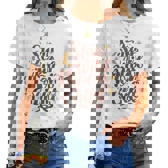 Stay Wild Moon Child Celestial Bohoibes Retropirit Maglietta da donna - Novitaregali