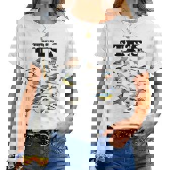 Stop Staring At My Tits Birds Lover Saying Quote Women Women T-shirt | Mazezy