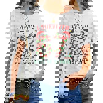 I Survived 67 Days Of School Six Seven Teacher Christmas Women T-shirt | Mazezy