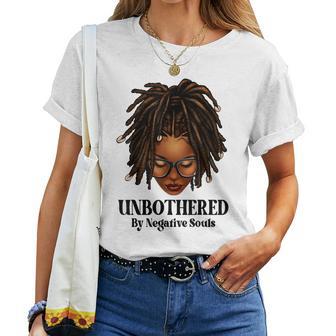 Unbothered Dreadlocks Loc'd Hair Sassy Girls Black Women Women T-shirt - Thegiftio UK