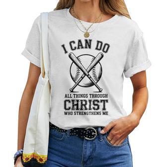 Youth Christian Baseball Philippians 4 Women T-shirt - Thegiftio UK