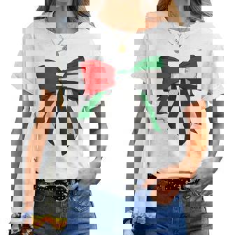 アラブ首長国連邦 首長国連邦 Uae 国旗 女の子 コケットリボン レディースTシャツ - Kawaiitshirt