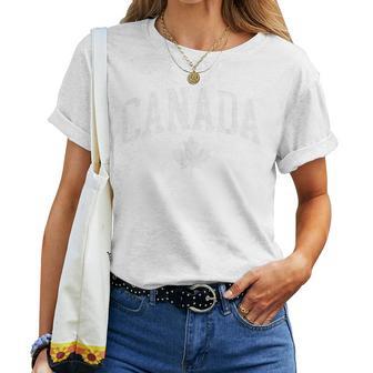 ヴィンテージ カナダ国旗 お土産 男の子 女の子 レトロ カナダ国旗 レディースTシャツ - Kawaiitshirt