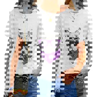 卒寿祝い ねこ サングラス 父 男性 女性 母 猫好き 卒寿 お祝い 90歳 おもしろ おもろい かっこいい レディースTシャツ - Kawaiitshirt