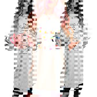 12 Drugs Of Christmas Nurse Pharmacy Technician Pharmacist Women's Oversized Comfort T-shirt - Monsterry