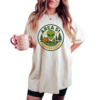 Area 51 Ufo Graphic For Alien Women's Oversized Comfort T-shirt | Mazezy