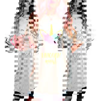 Aunt ユニコーン シャツ かわいい ユニコーン 叔母 ギフト レディースオーバーサイズコンフォートTシャツ - Kawaiitshirt