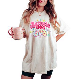 Autistic Gay Pride Neurodiversity LgbtqiaRainbow T-shirt comoda oversize da donna - Novitaregali