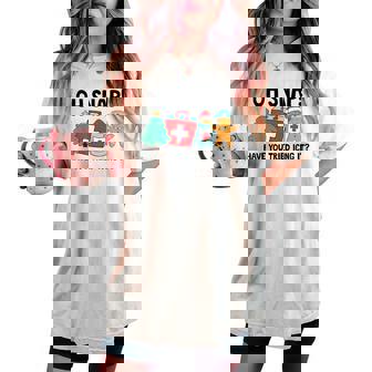 Christmas Nurse Have You Tried Icing It Gingerbread Did Try Women's Oversized Comfort T-shirt | Mazezy