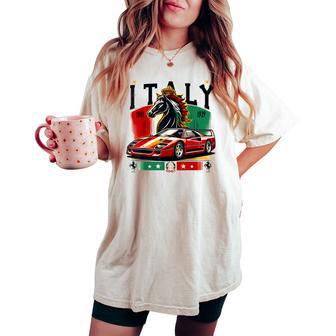 F40 Italy Supercar Black Horse Women's Oversized Comfort T-shirt - Thegiftio UK