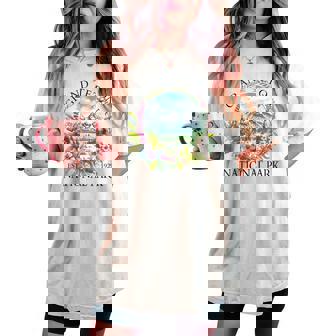 Floral Grand Teton National Park Hiking Camping Outdoor Women's Oversized Comfort T-shirt - Thegiftio