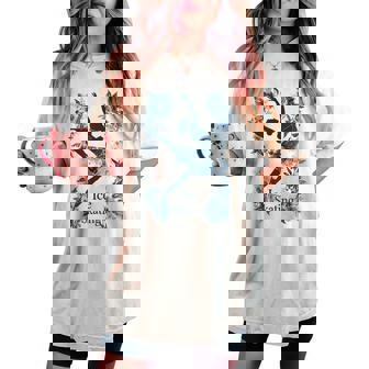 Floral Ice スケーター ダンシング スポーツ フィギュアスケート レディースオーバーサイズコンフォートTシャツ - Kawaiitshirt