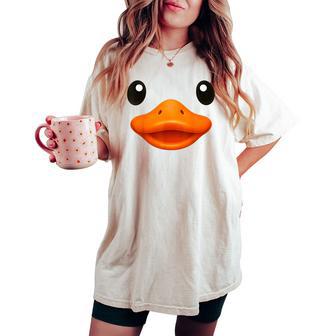 Duck Face Rubber Ducky Duckie Easy Halloween Costume Women's Oversized Comfort T-shirt - Thegiftio UK