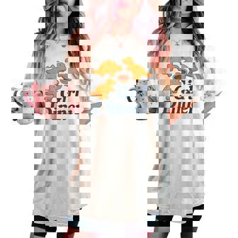 Girl Dinner Dinosaur Chicken Nuggets Girls Dinners Women's Oversized Comfort T-shirt | Mazezy