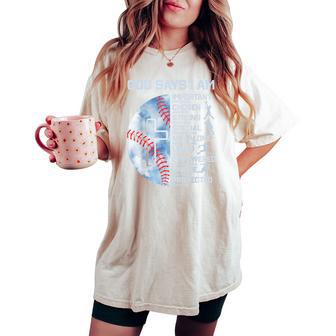 God Says I Am Baseball Christian Boy Faith Graphic Religious Women's Oversized Comfort T-shirt - Thegiftio