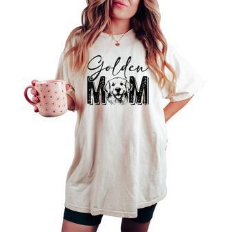 Golden Mom Golden Retriever Lover Dog Mama Retro Women's Oversized Comfort T-shirt - Thegiftio UK